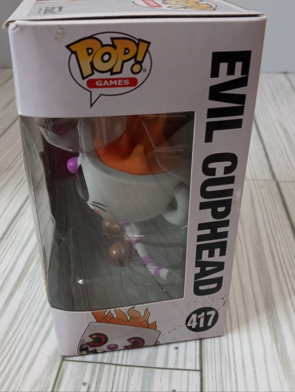Funko Pop! Cuphead Evil Cuphead On Fire #417 Hot Topic Exclusive Vinyl Figure